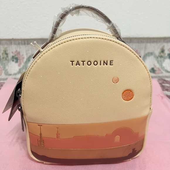 🎯 Loungefly Star Wars Tatooine Mini Backpack NWT - Picture 5 of 16